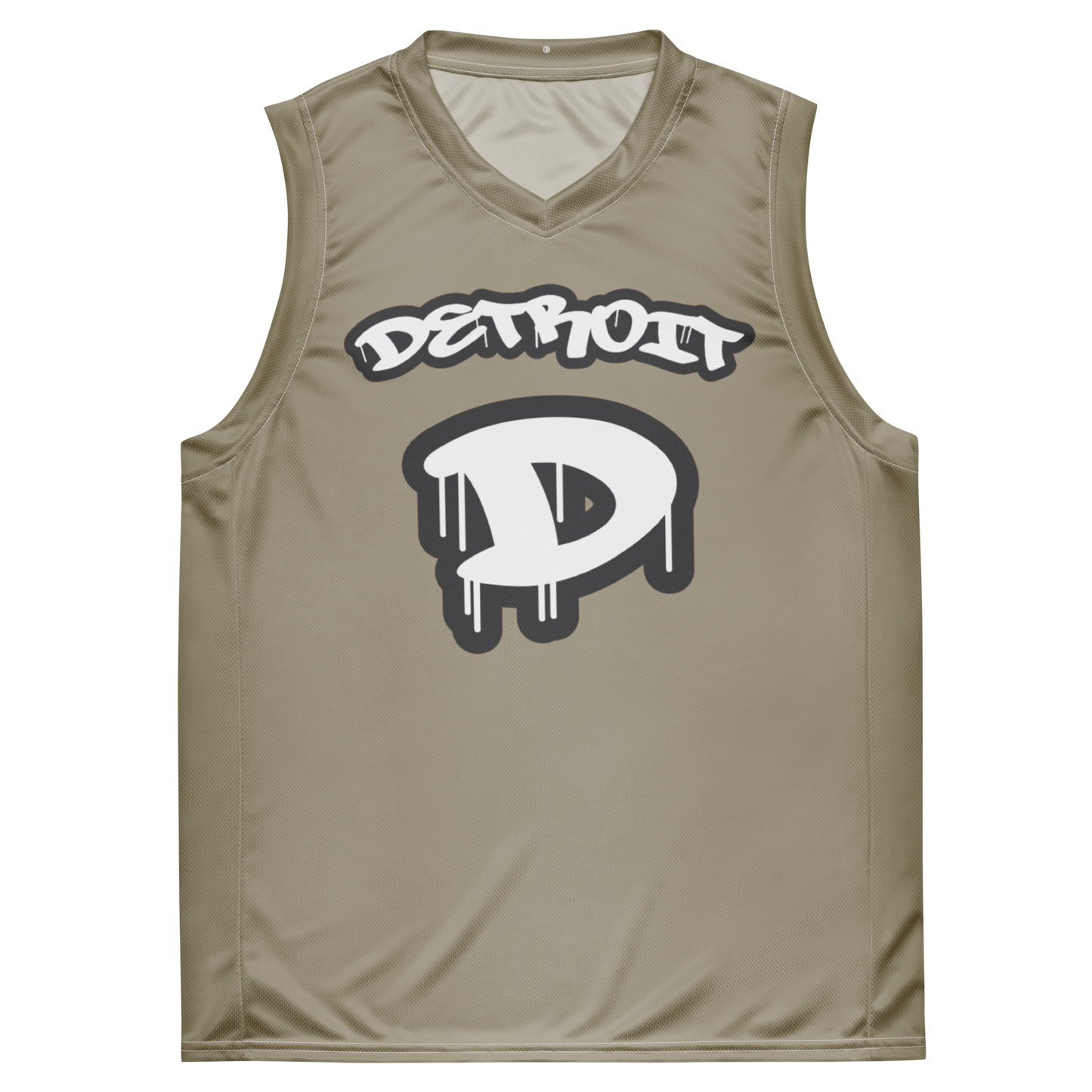 'Detroit 313' Basketball Jersey (Tag Edition) | Unisex - Petoskey Stone Beige