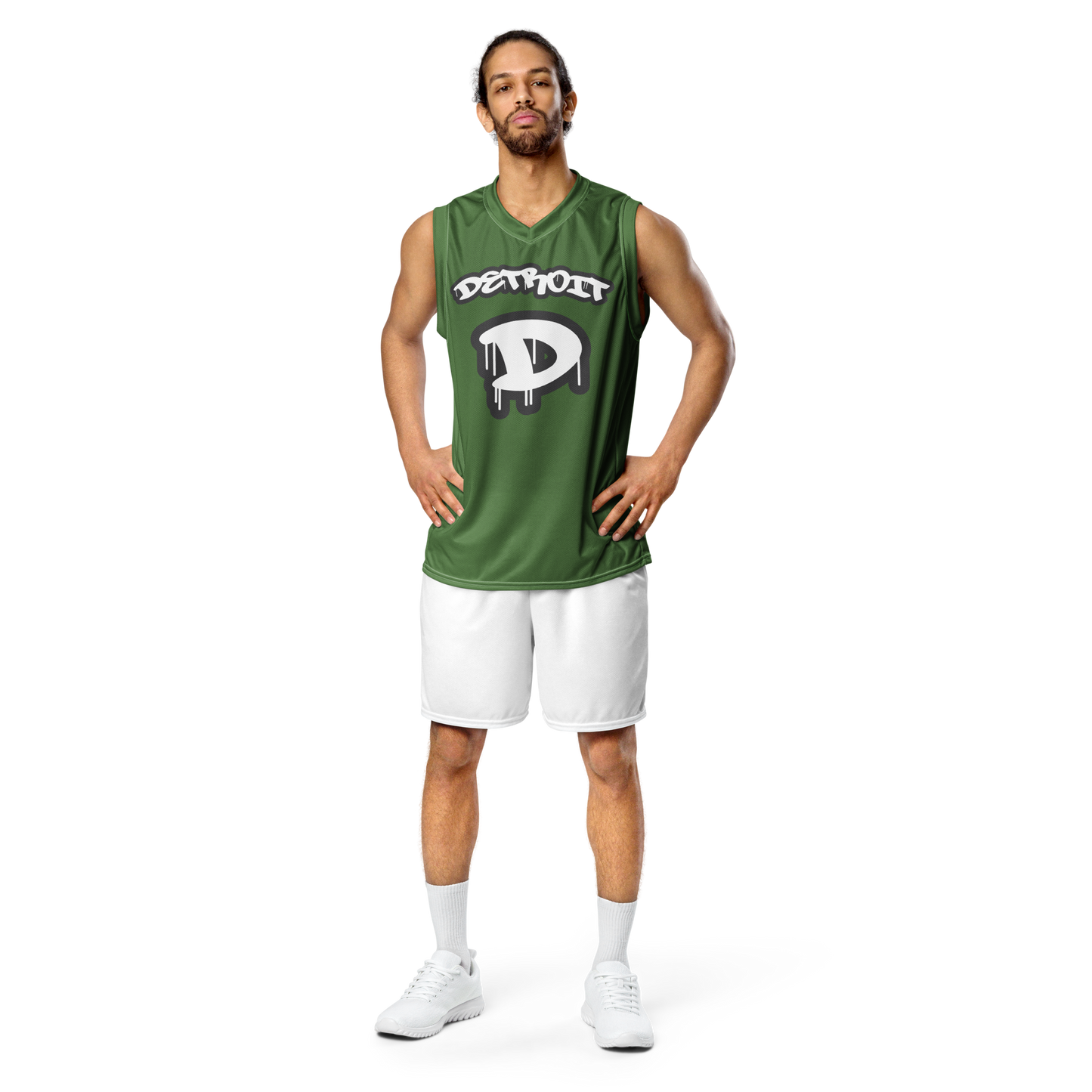 'Detroit 313' Basketball Jersey (Tag Edition) | Unisex - Pine Green