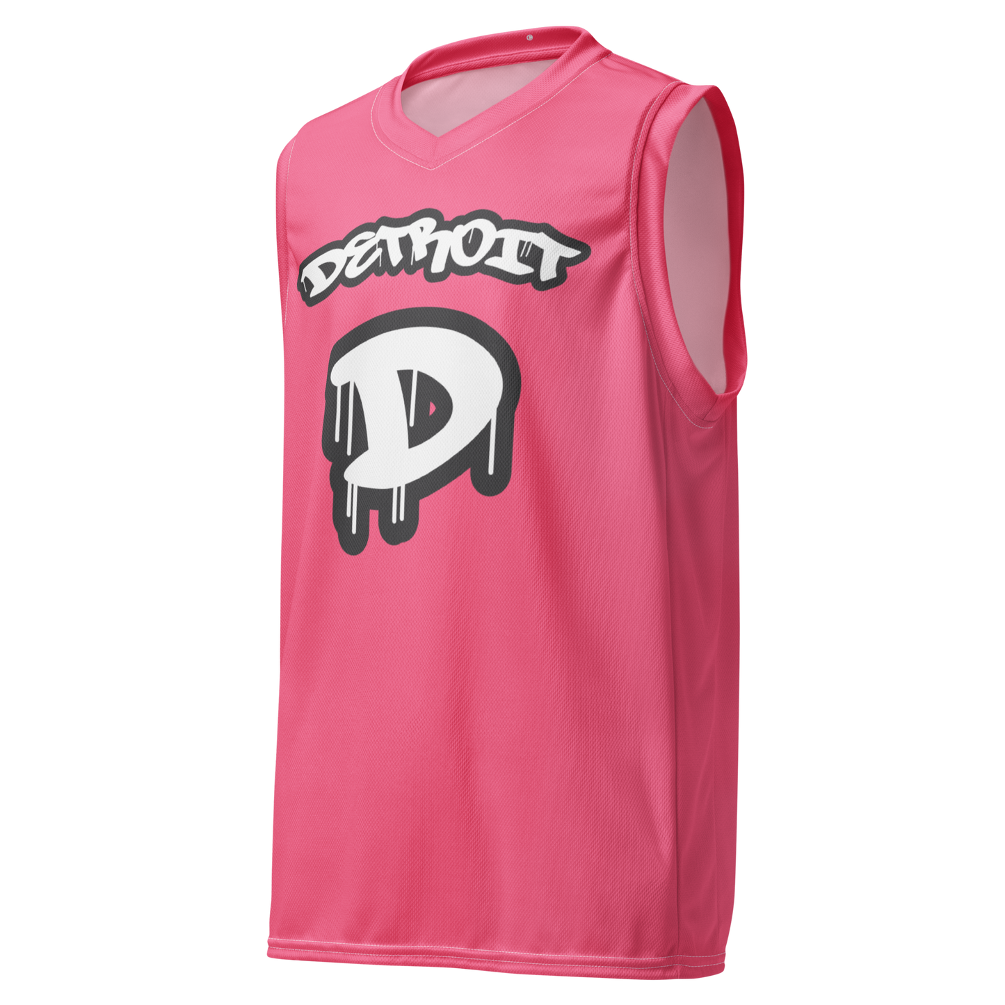 'Detroit 313' Basketball Jersey (Tag Edition) | Unisex - Rhodochrosite Pink