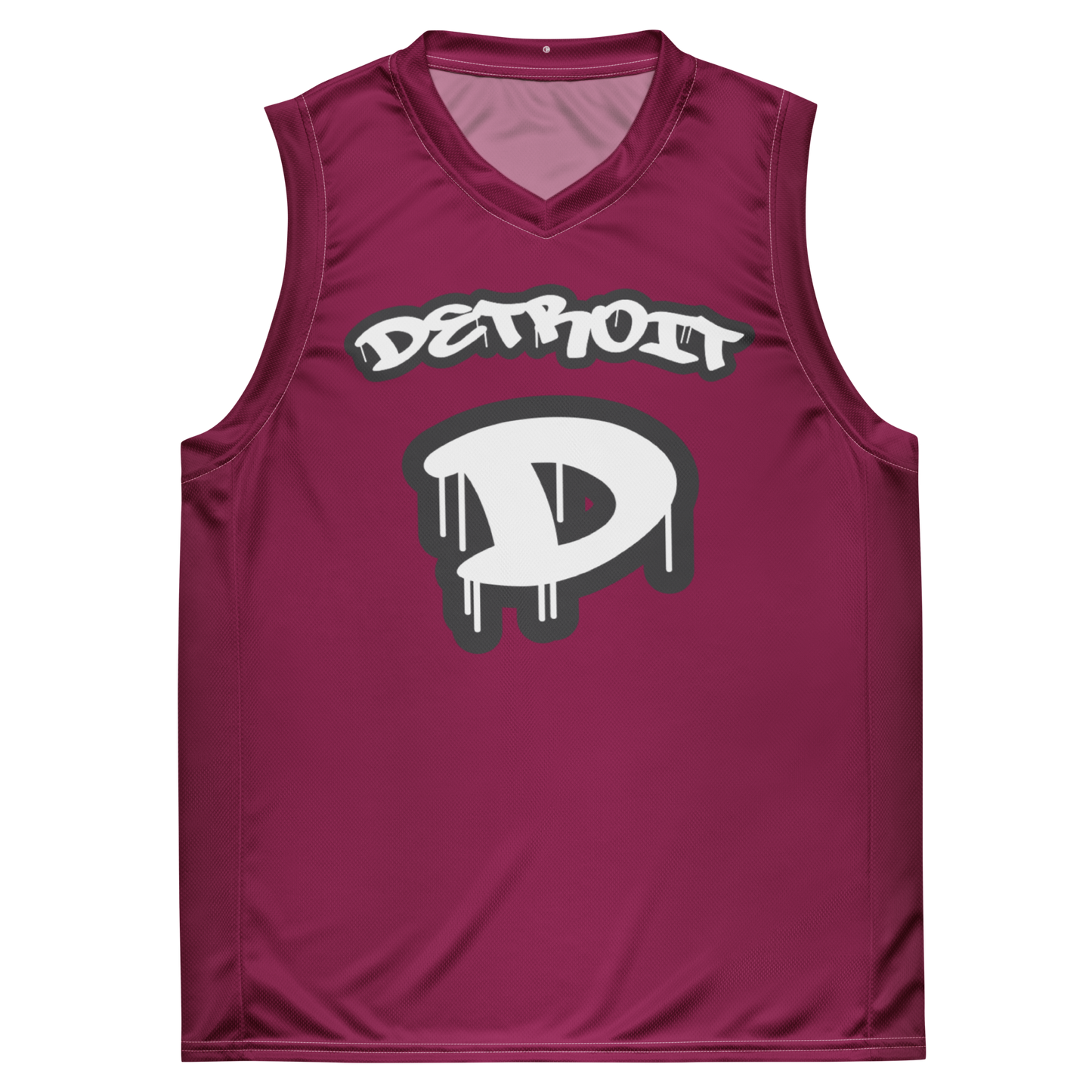 'Detroit 313' Basketball Jersey (Tag Edition) | Unisex - Ruby Red