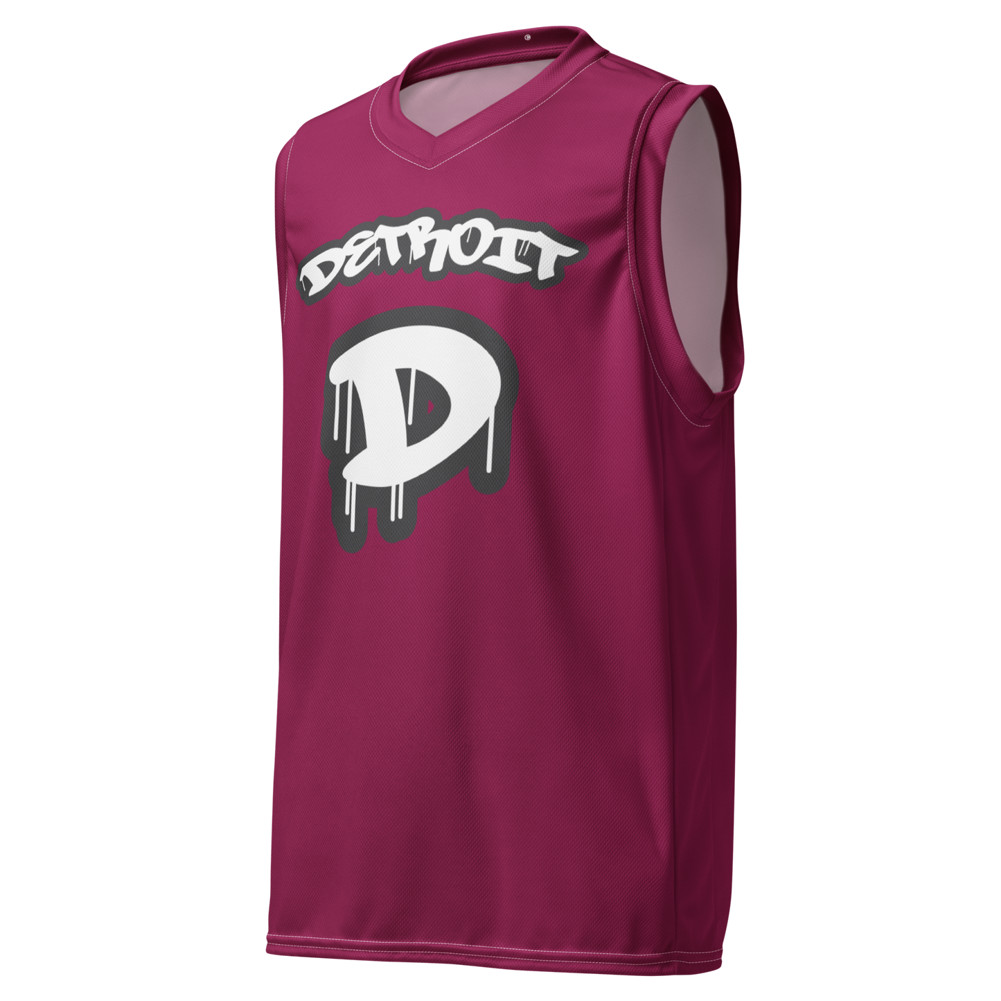 'Detroit 313' Basketball Jersey (Tag Edition) | Unisex - Ruby Red