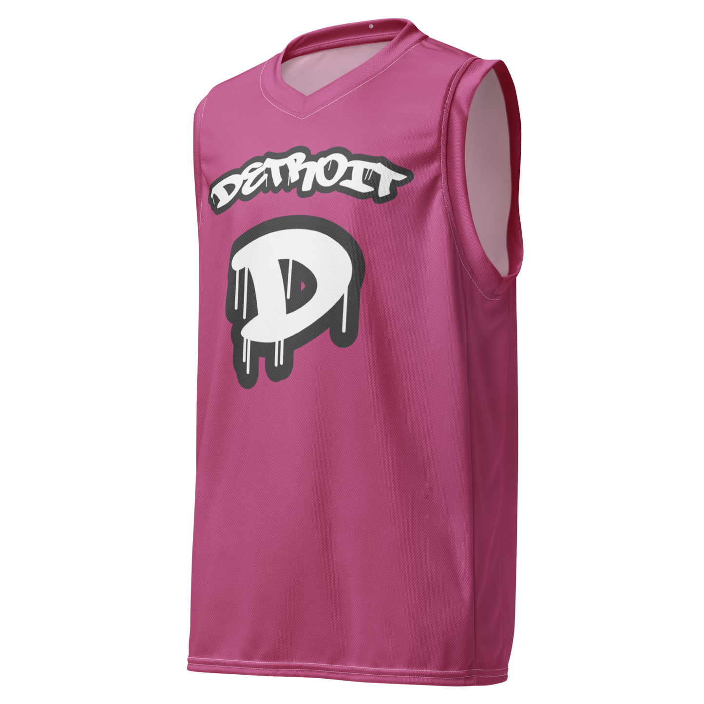 'Detroit 313' Basketball Jersey (Tag Edition) | Unisex - Apple Blossom Red