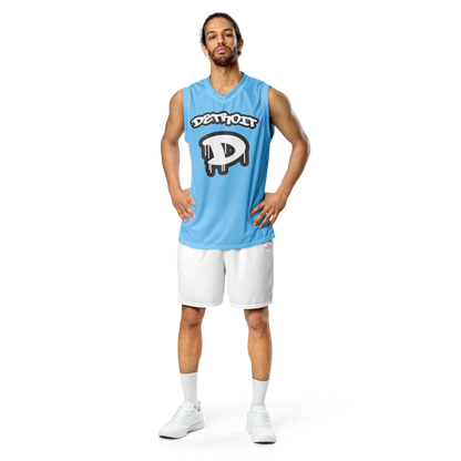 'Detroit 313' Basketball Jersey (Tag Edition) | Unisex - DTW Blue