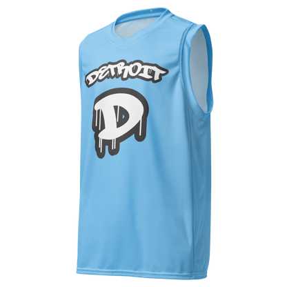 'Detroit 313' Basketball Jersey (Tag Edition) | Unisex - DTW Blue