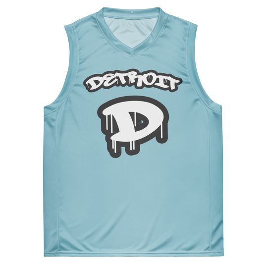 'Detroit 313' Basketball Jersey (Tag Edition) | Unisex - '58 Caddie Blue