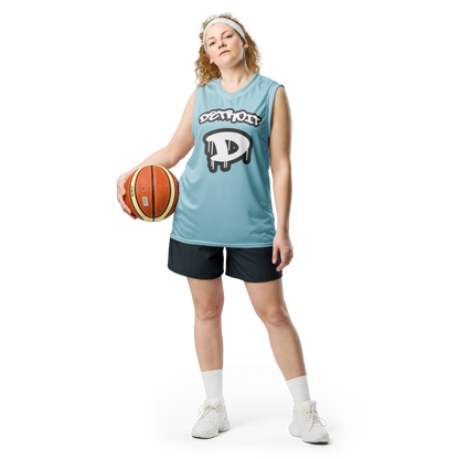 'Detroit 313' Basketball Jersey (Tag Edition) | Unisex - '58 Caddie Blue