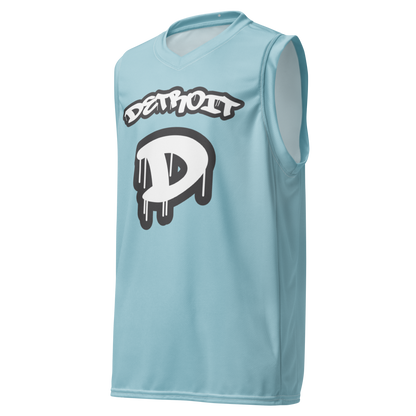 'Detroit 313' Basketball Jersey (Tag Edition) | Unisex - '58 Caddie Blue