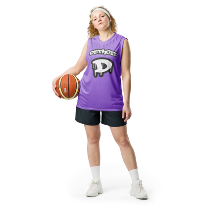 'Detroit 313' Basketball Jersey (Tag Edition) | Unisex - Lavender