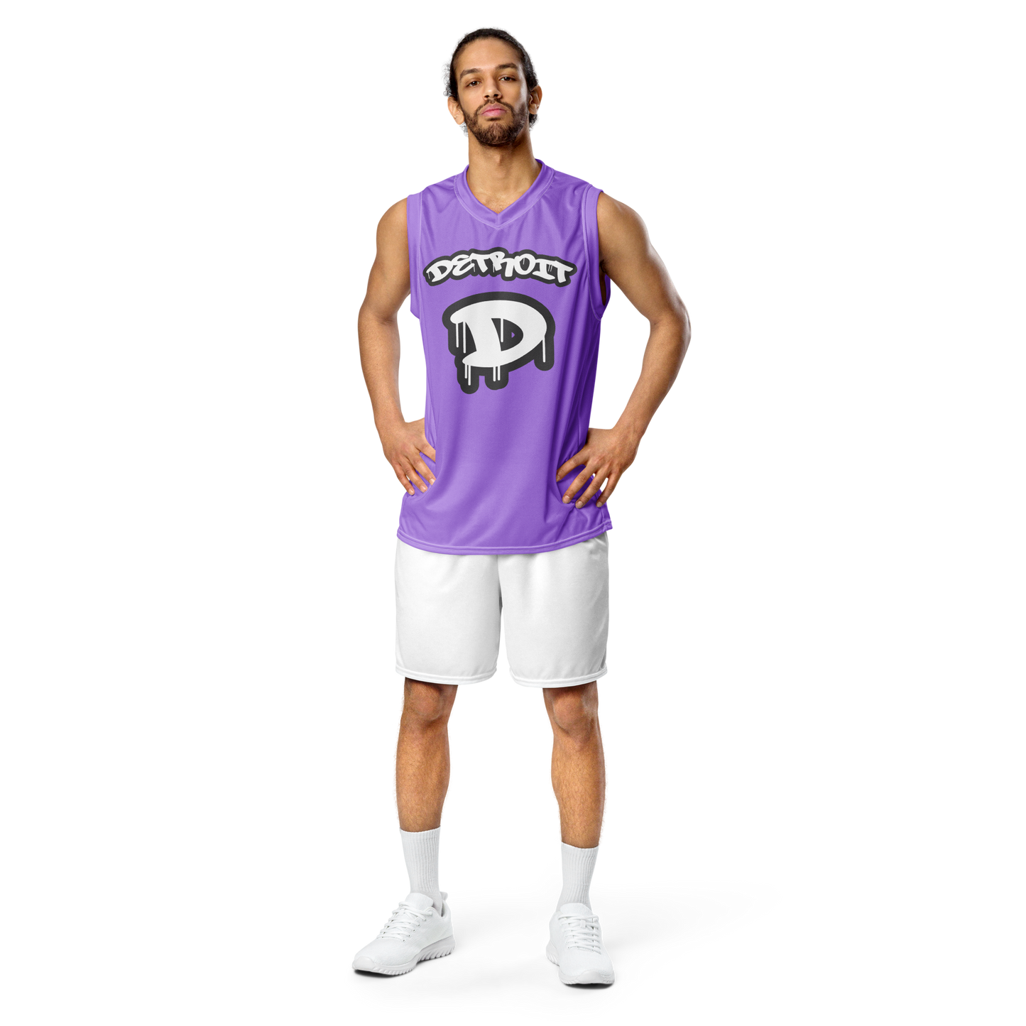 'Detroit 313' Basketball Jersey (Tag Edition) | Unisex - Lavender