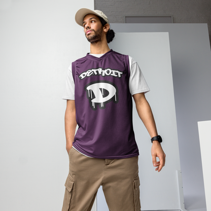 'Detroit 313' Basketball Jersey (Tag Edition) | Unisex - Plum