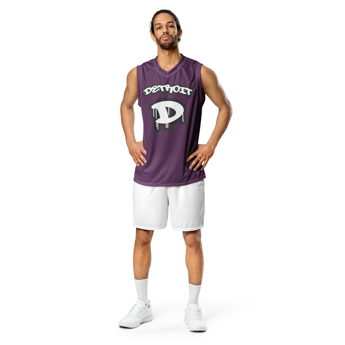 'Detroit 313' Basketball Jersey (Tag Edition) | Unisex - Plum