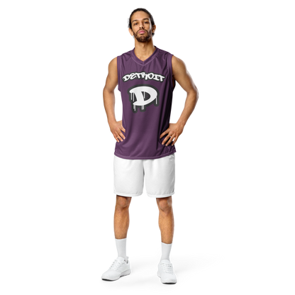 'Detroit 313' Basketball Jersey (Tag Edition) | Unisex - Plum