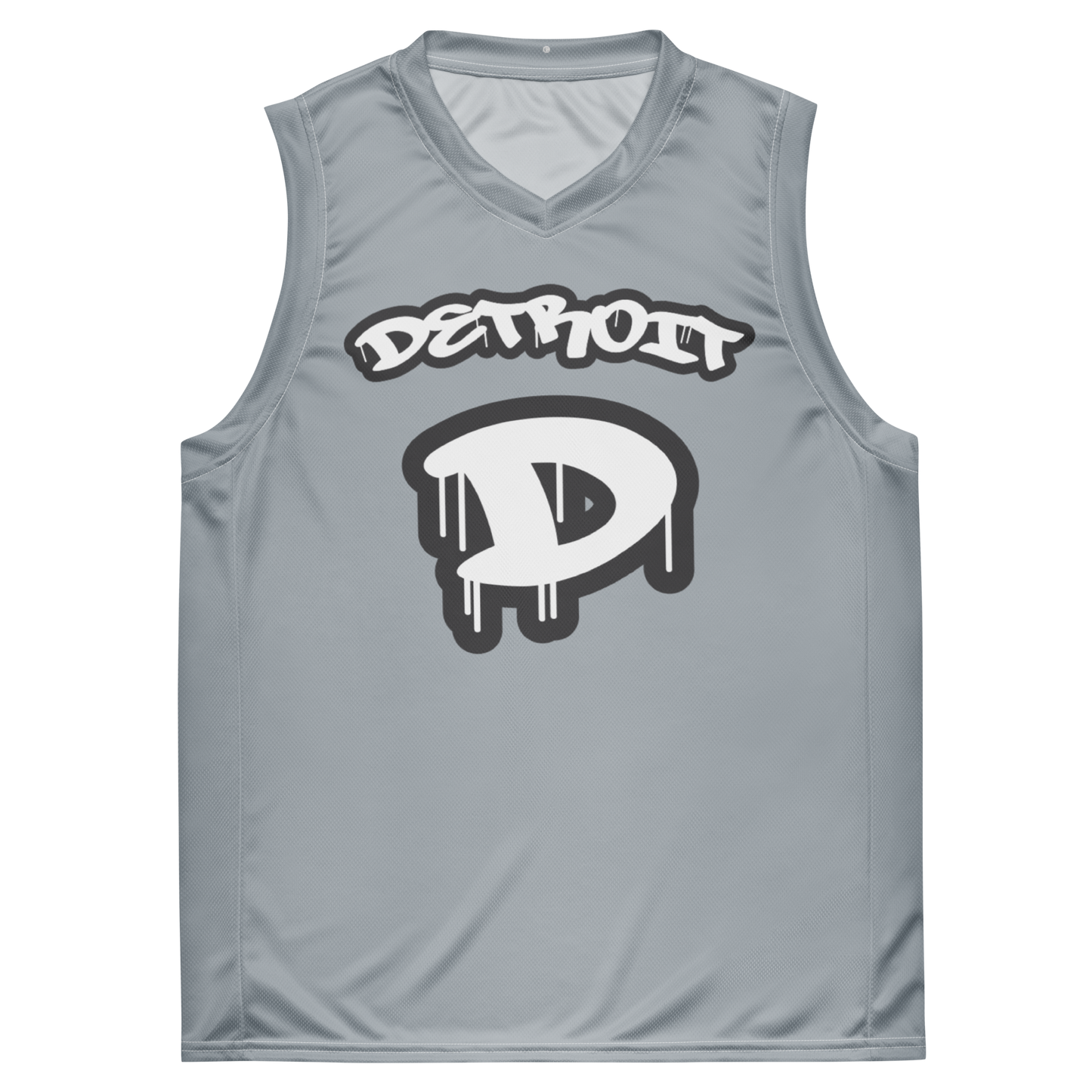 'Detroit 313' Basketball Jersey (Tag Edition) | Unisex - Silver