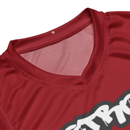 'Detroit 313' Basketball Jersey (Tag Edition) | Unisex - Thimbleberry Red