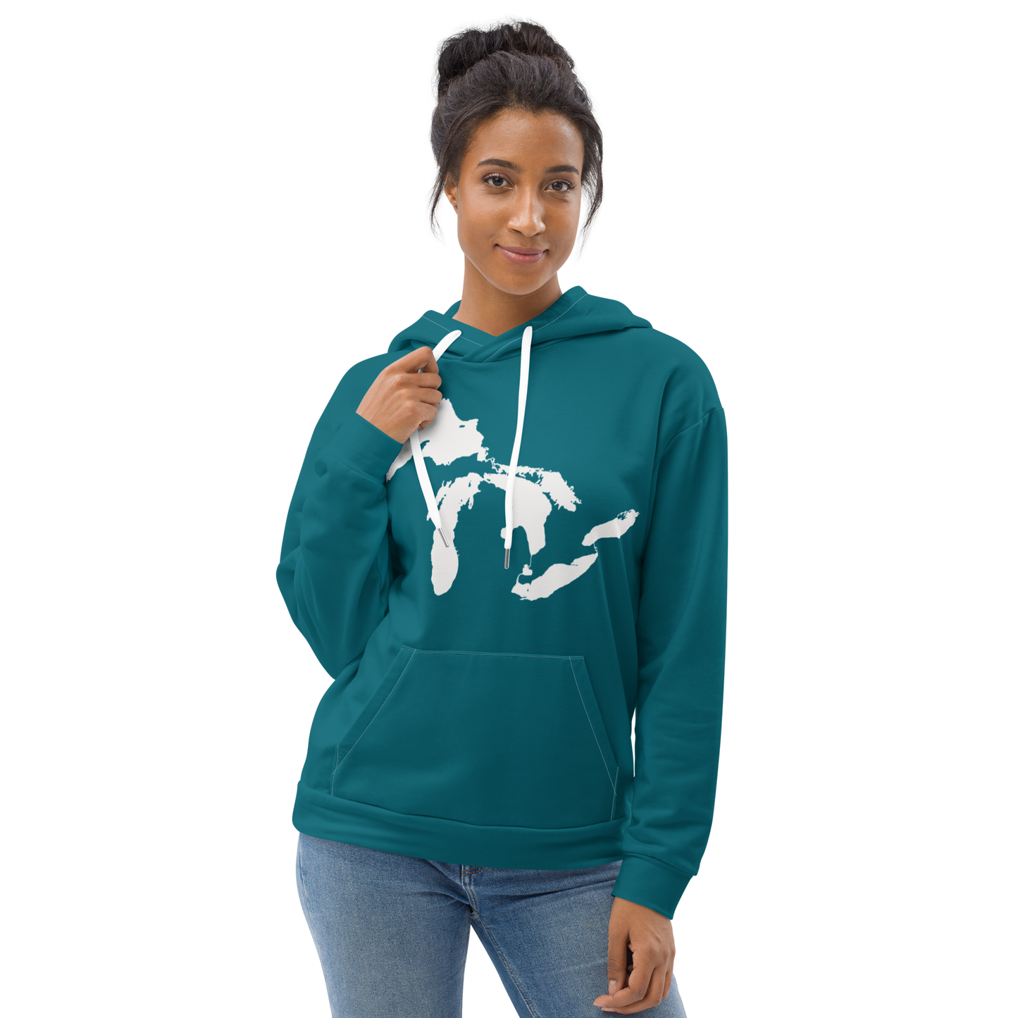 Great Lakes Hoodie | Unisex AOP - Palace Teal