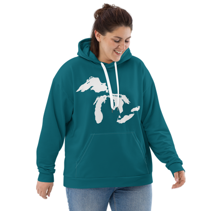 Great Lakes Hoodie | Unisex AOP - Palace Teal