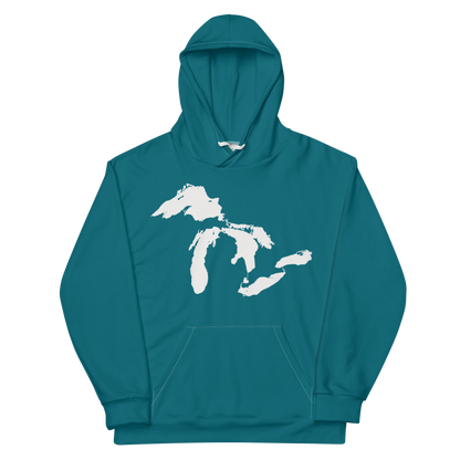 Great Lakes Hoodie | Unisex AOP - Palace Teal