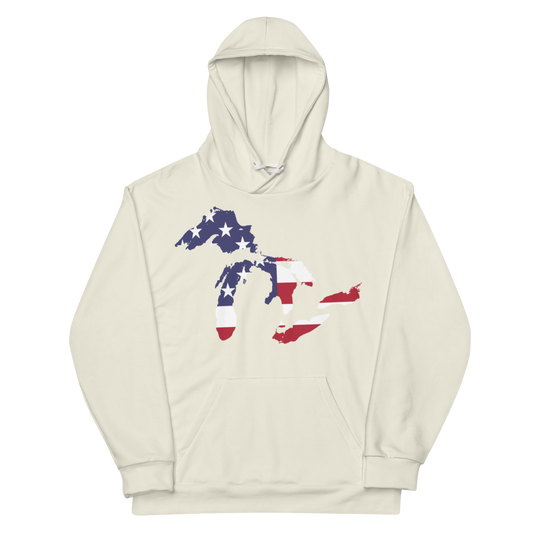 Great Lakes Ever-Dyed Hoodie | Ivory White - Patriotic Edition