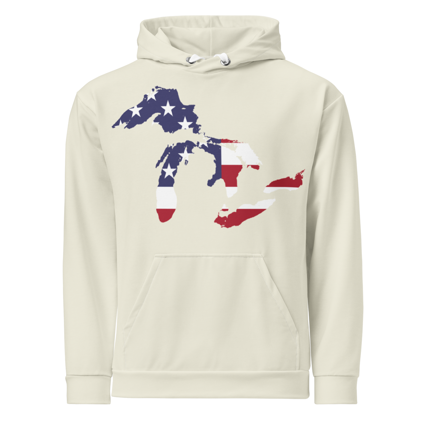 Great Lakes Ever-Dyed Hoodie | Ivory White - Patriotic Edition