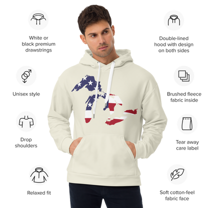 Great Lakes Ever-Dyed Hoodie | Ivory White - Patriotic Edition