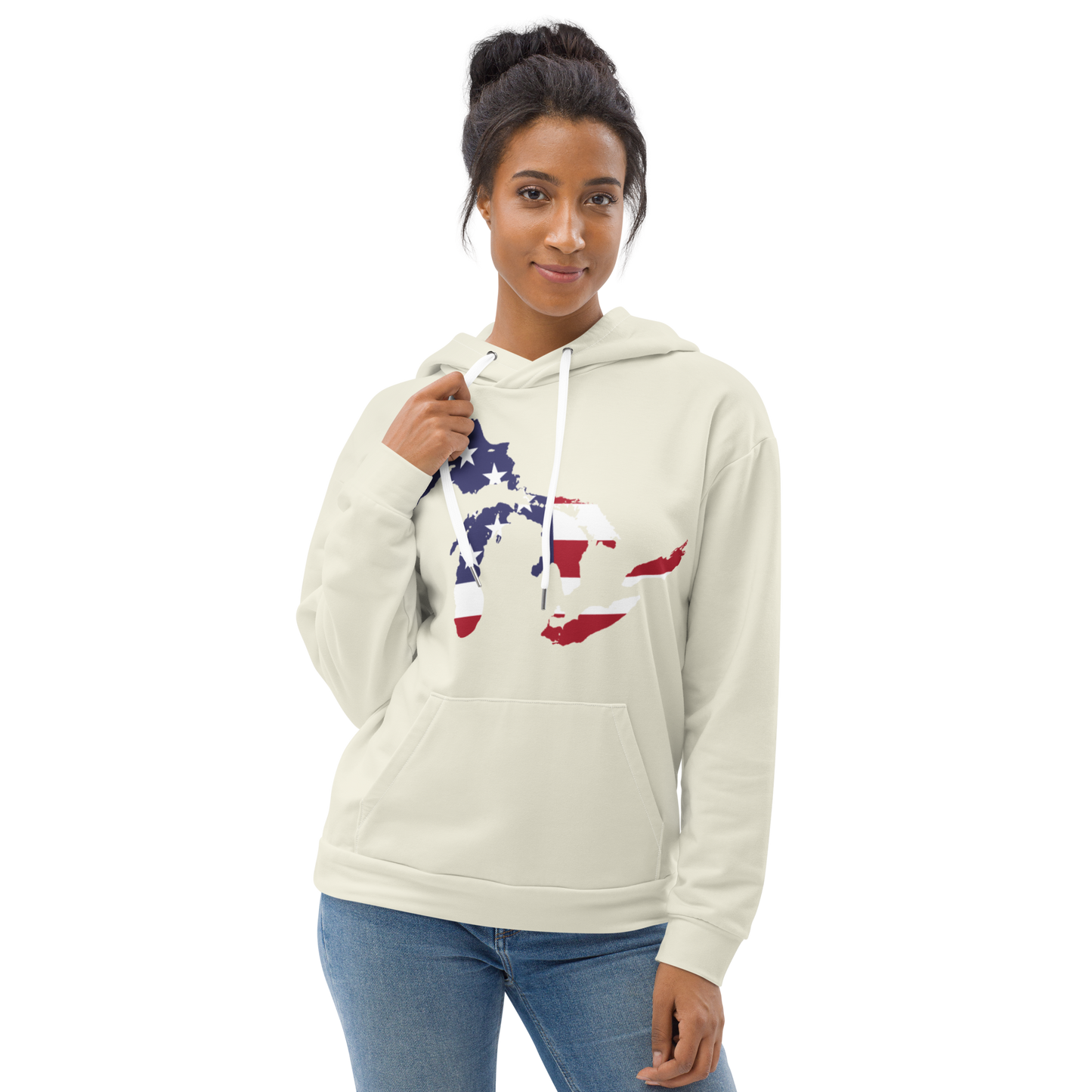 Great Lakes Ever-Dyed Hoodie | Ivory White - Patriotic Edition