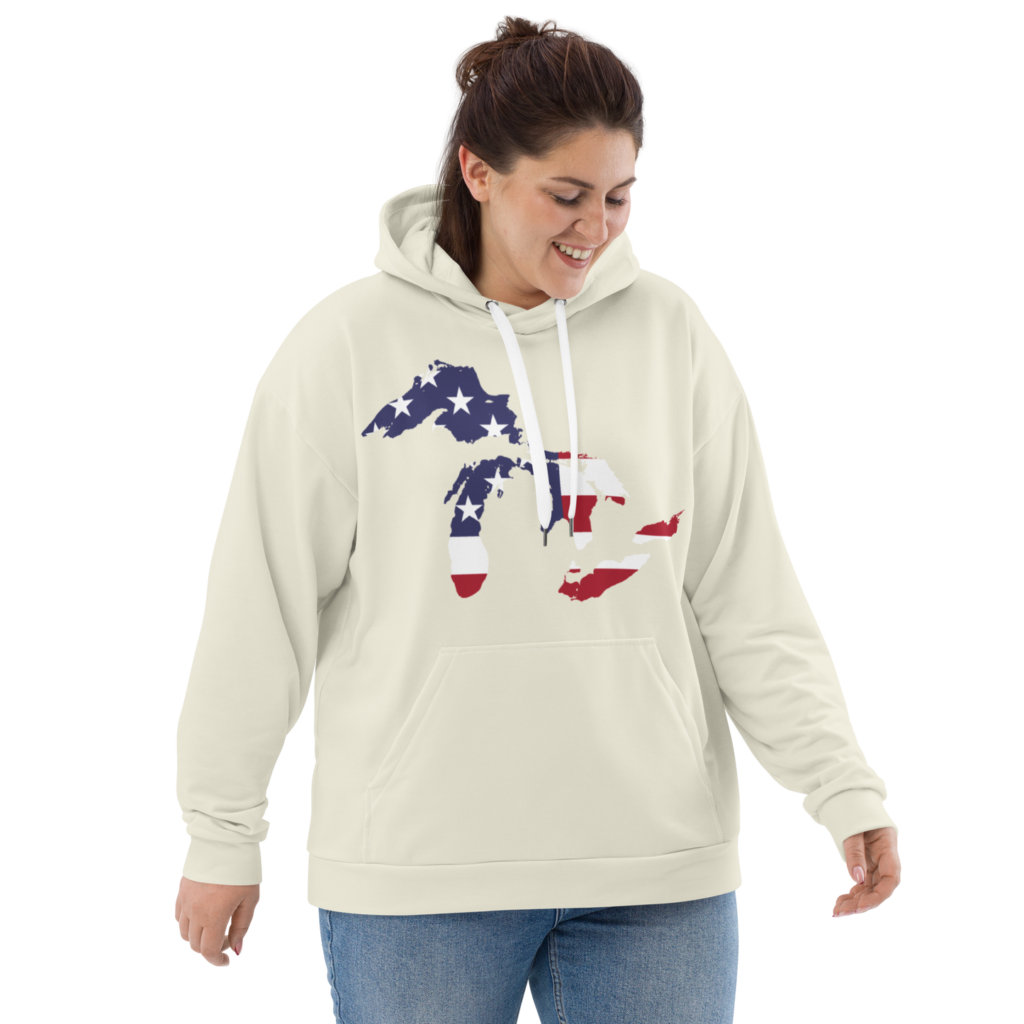 Great Lakes Ever-Dyed Hoodie | Ivory White - Patriotic Edition