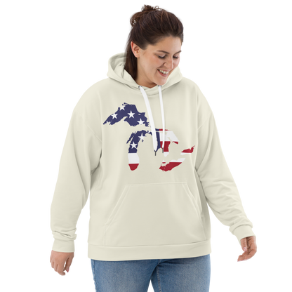 Great Lakes Ever-Dyed Hoodie | Ivory White - Patriotic Edition