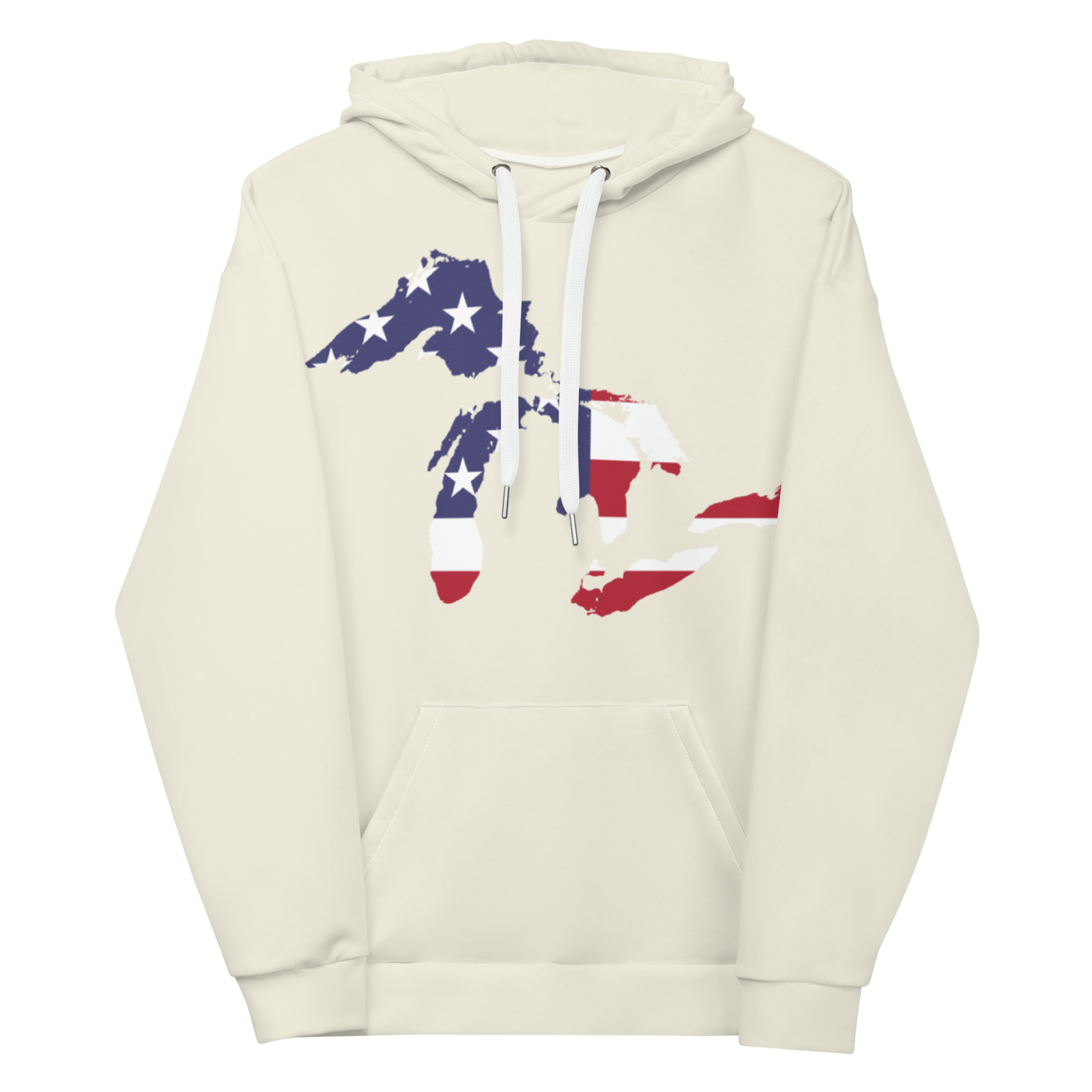 Great Lakes Ever-Dyed Hoodie | Ivory White - Patriotic Edition