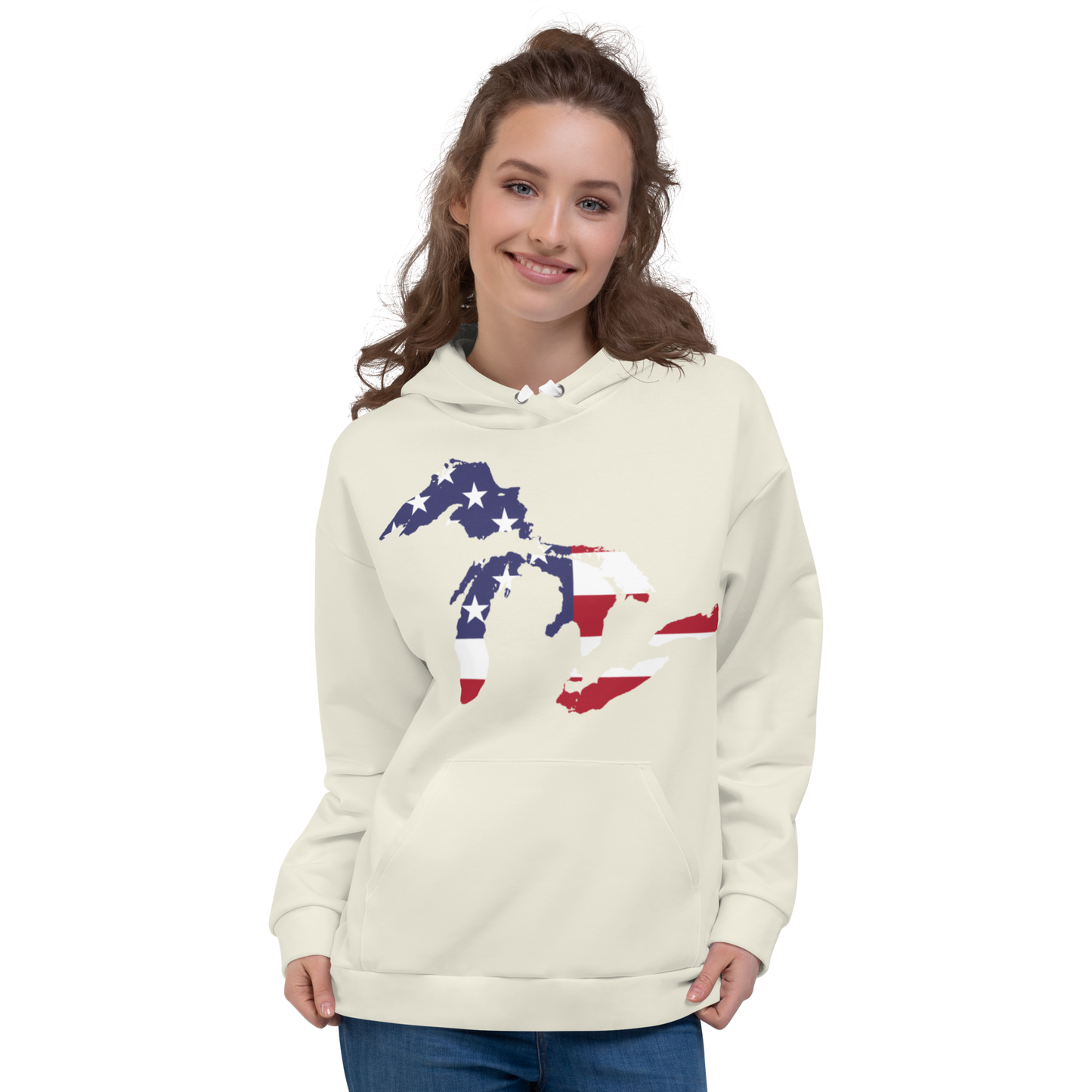 Great Lakes Ever-Dyed Hoodie | Ivory White - Patriotic Edition