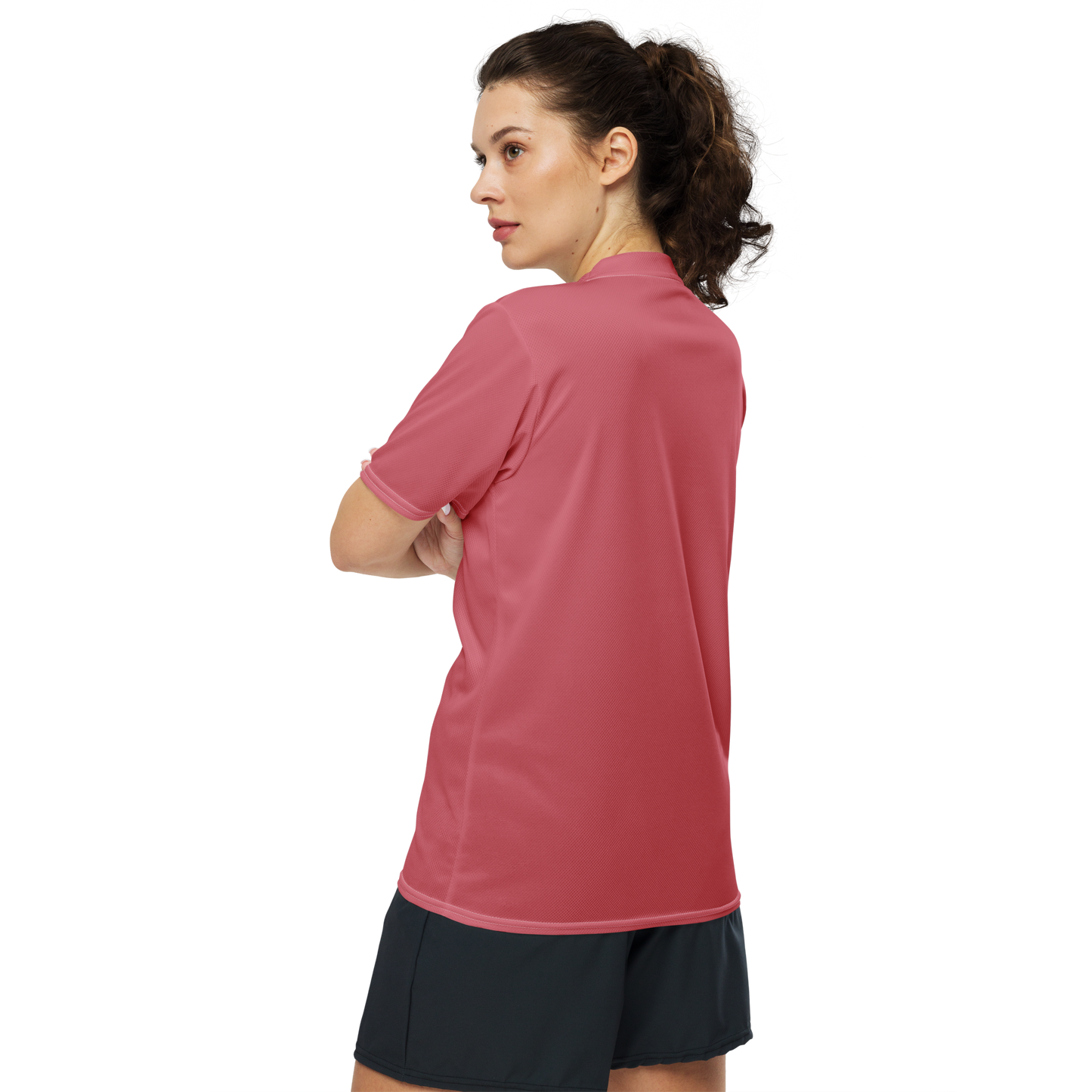 Michigan Upper Peninsula Soccer Jersey (w/ UP Outline) | Unisex - Strawberry Pink