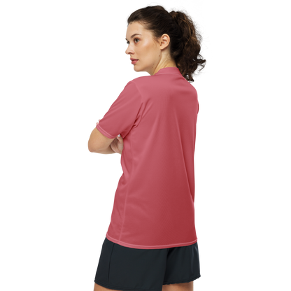 Michigan Upper Peninsula Soccer Jersey (w/ UP Outline) | Unisex - Strawberry Pink