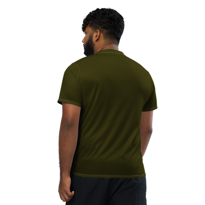 Michigan Upper Peninsula Soccer Jersey (w/ UP Outline) | Unisex - Military Green