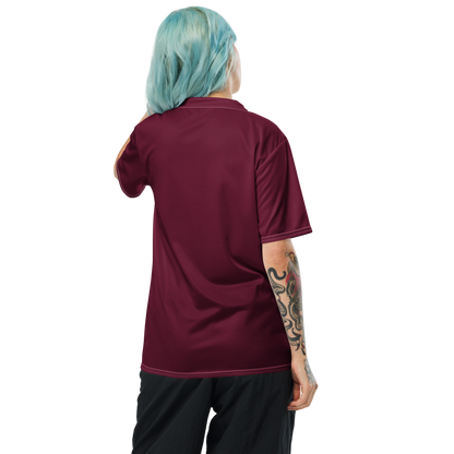 Michigan Upper Peninsula Soccer Jersey (w/ UP Outline) | Unisex - Old Mission Burgundy