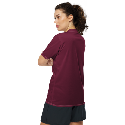 Michigan Upper Peninsula Soccer Jersey (w/ UP Outline) | Unisex - Old Mission Burgundy