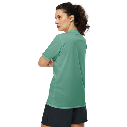 Michigan Upper Peninsula Soccer Jersey (w/ UP Outline) | Unisex - Metallic Mint Green