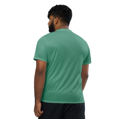 Michigan Upper Peninsula Soccer Jersey (w/ UP Outline) | Unisex - Metallic Mint Green