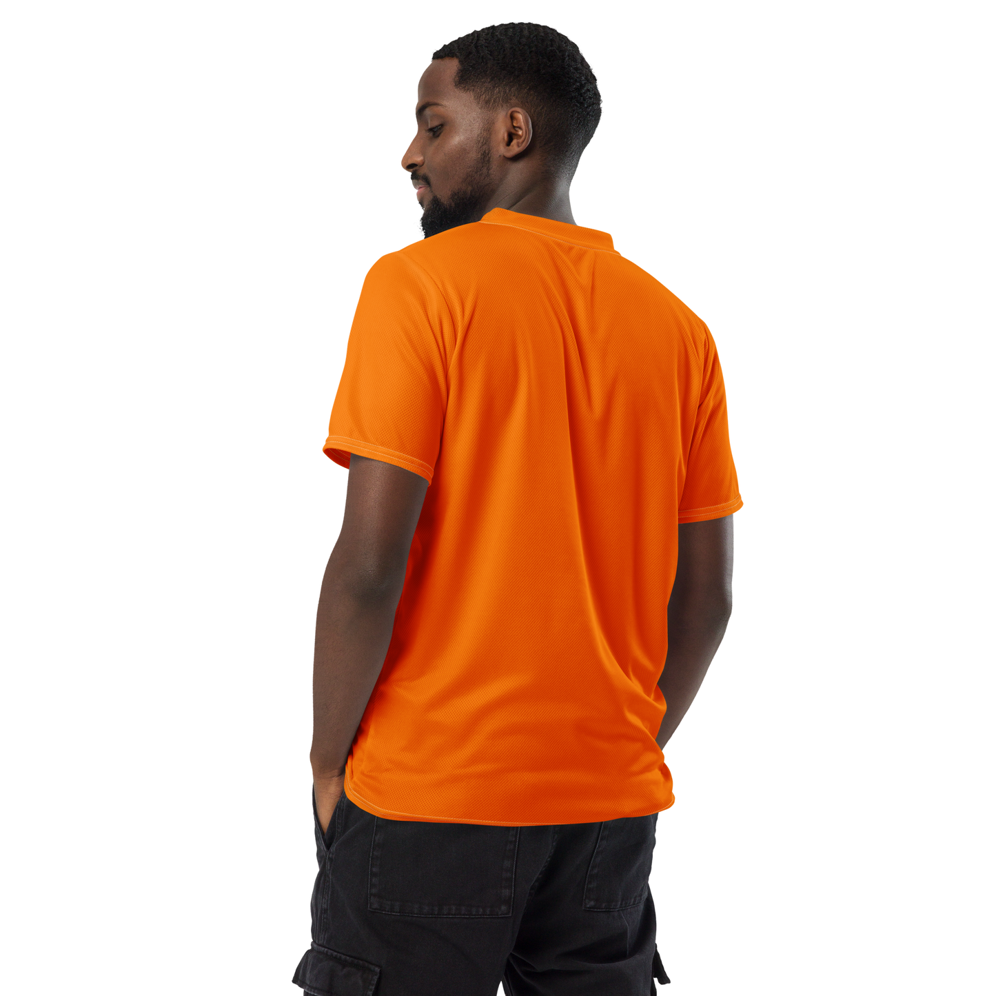 Michigan Upper Peninsula Soccer Jersey (w/ UP Outline) | Unisex - Safety Orange