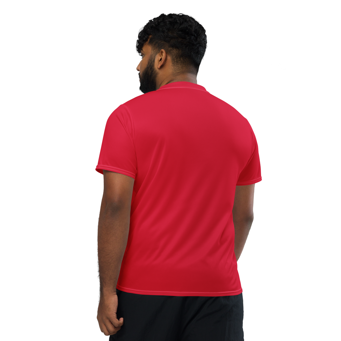 Michigan Upper Peninsula Soccer Jersey (w/ UP Outline) | Unisex - Lighthouse Red