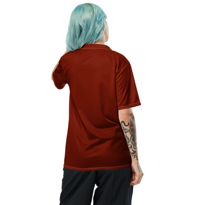 Michigan Upper Peninsula Soccer Jersey (w/ UP Outline) | Unisex - Cherryland Red