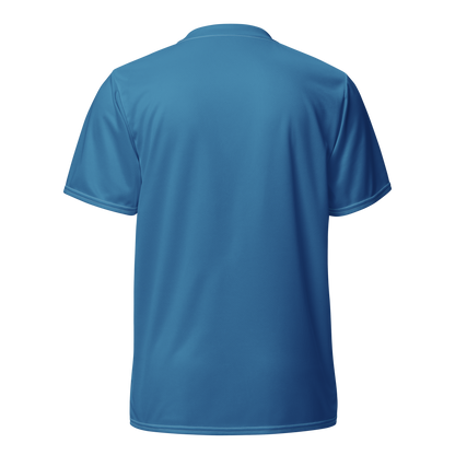 Michigan Upper Peninsula Soccer Jersey (w/ UP Outline) | Unisex - Lake Michigan Blue