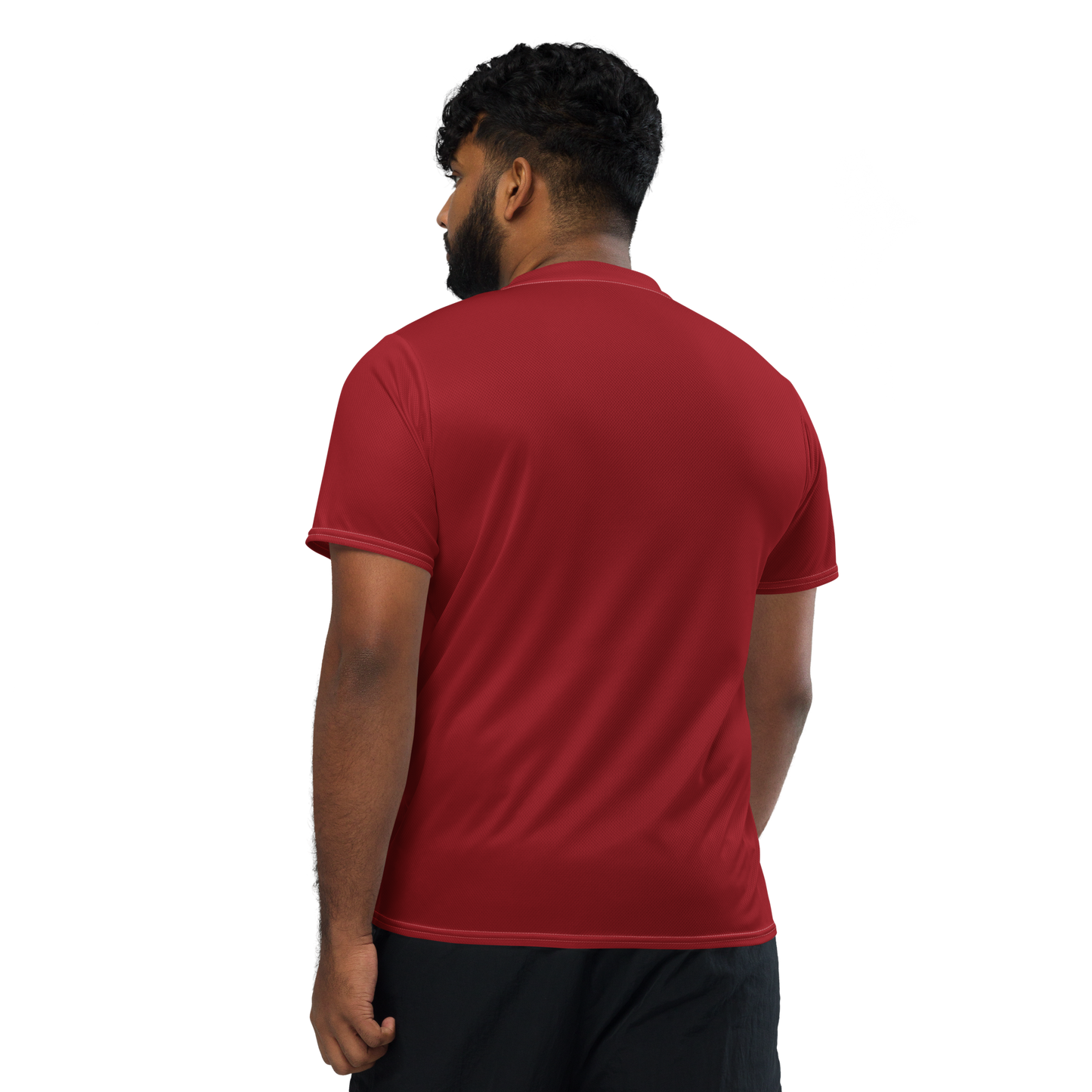 Michigan Upper Peninsula Soccer Jersey (w/ UP Outline) | Unisex - Thimbleberry Red