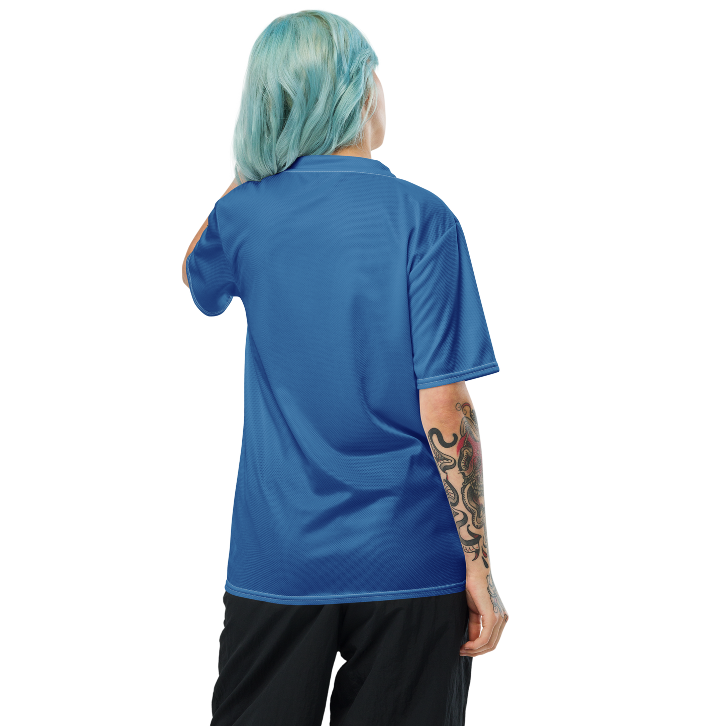 Michigan Upper Peninsula Soccer Jersey (w/ UP Outline) | Unisex - Lake Superior Blue