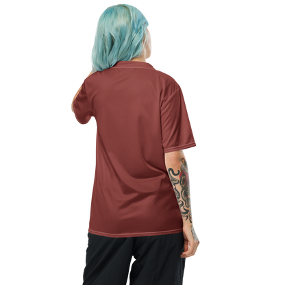 Michigan Upper Peninsula Soccer Jersey (w/ UP Outline) | Unisex - Ore Dock Red