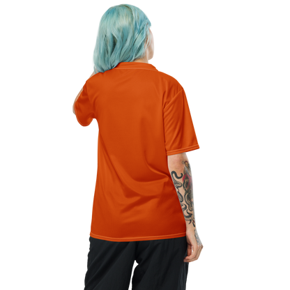 Michigan Upper Peninsula Soccer Jersey (w/ UP Outline) | Unisex - Maple Leaf Orange