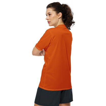 Michigan Upper Peninsula Soccer Jersey (w/ UP Outline) | Unisex - Maple Leaf Orange