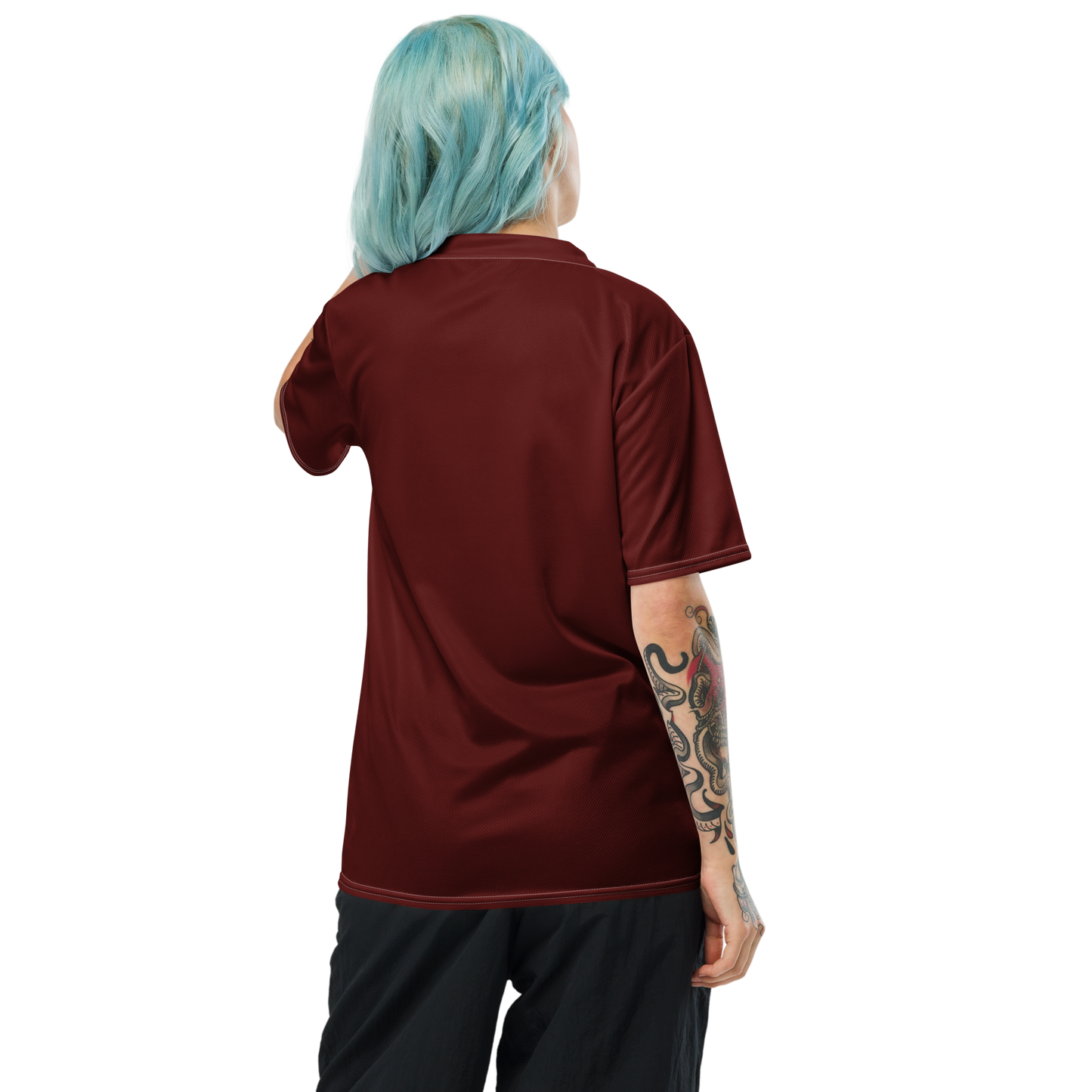 Michigan Upper Peninsula Soccer Jersey (w/ UP Outline) | Unisex - Cherrywood Color