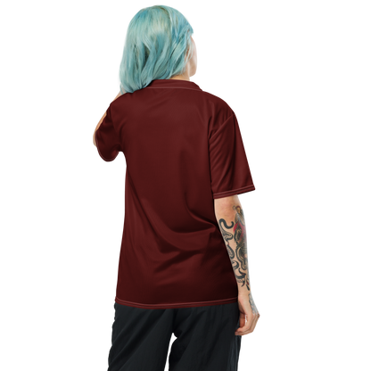 Michigan Upper Peninsula Soccer Jersey (w/ UP Outline) | Unisex - Cherrywood Color