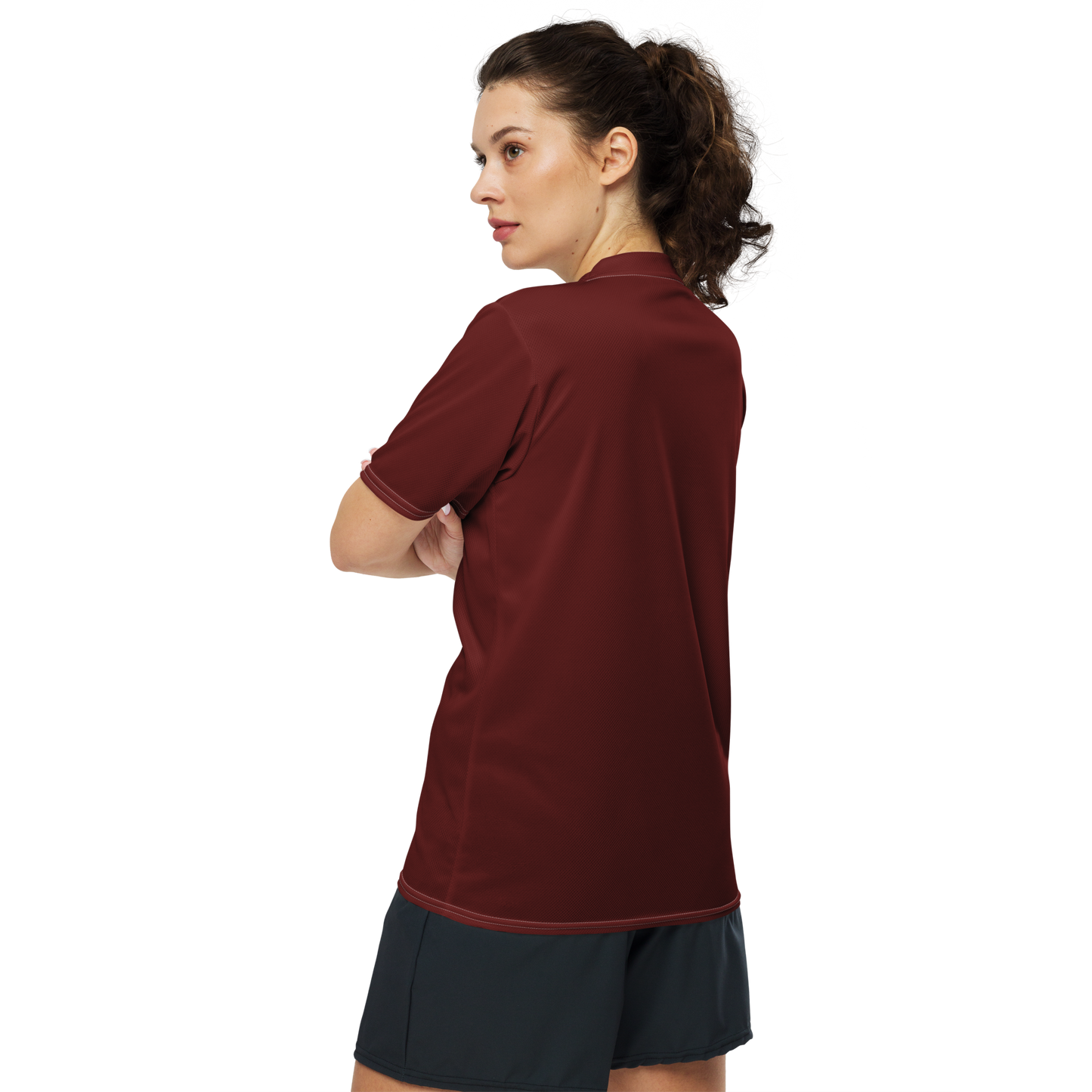 Michigan Upper Peninsula Soccer Jersey (w/ UP Outline) | Unisex - Cherrywood Color