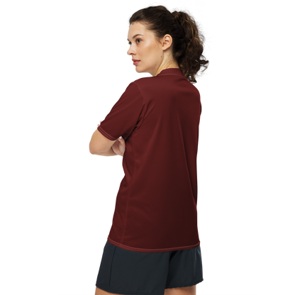 Michigan Upper Peninsula Soccer Jersey (w/ UP Outline) | Unisex - Cherrywood Color