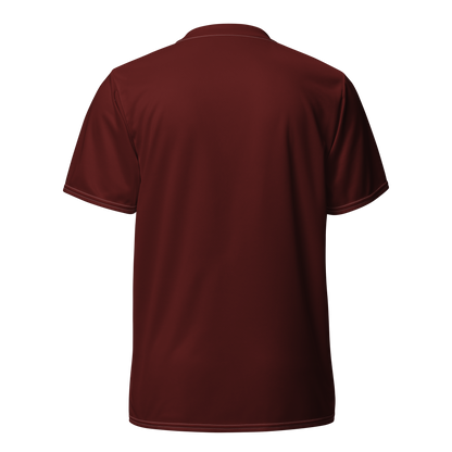 Michigan Upper Peninsula Soccer Jersey (w/ UP Outline) | Unisex - Cherrywood Color